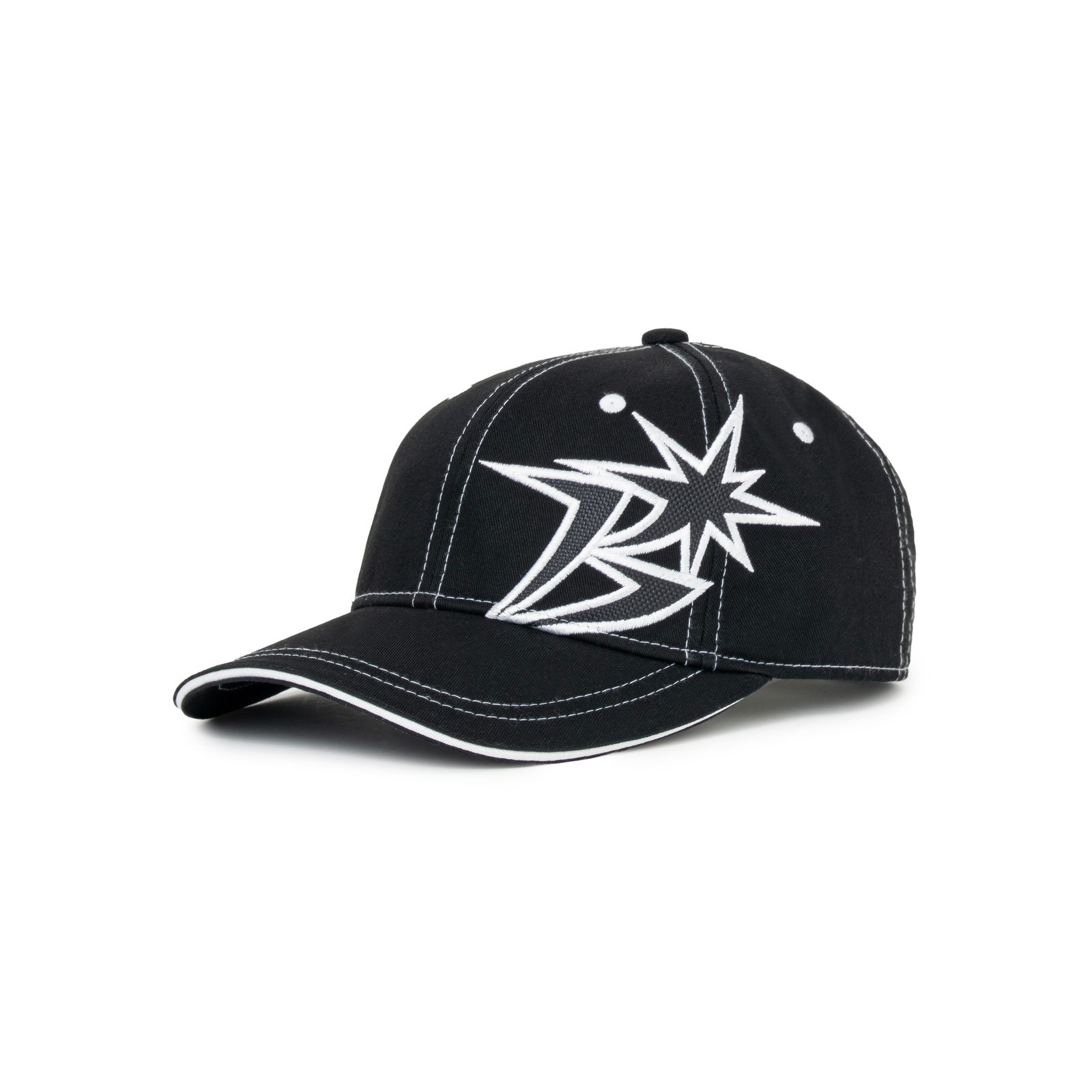 【残りわずか】B Logo Contrast Stitch 6-Panel Cap