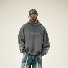 【残り一点】Leather Flame Hoodie