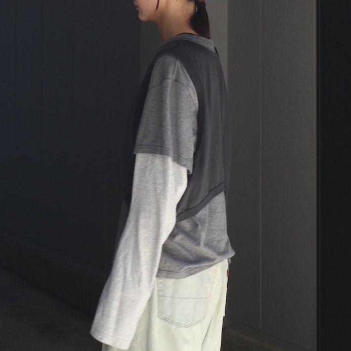 【残り一点】Panelled Multi Layerd T-Shirt