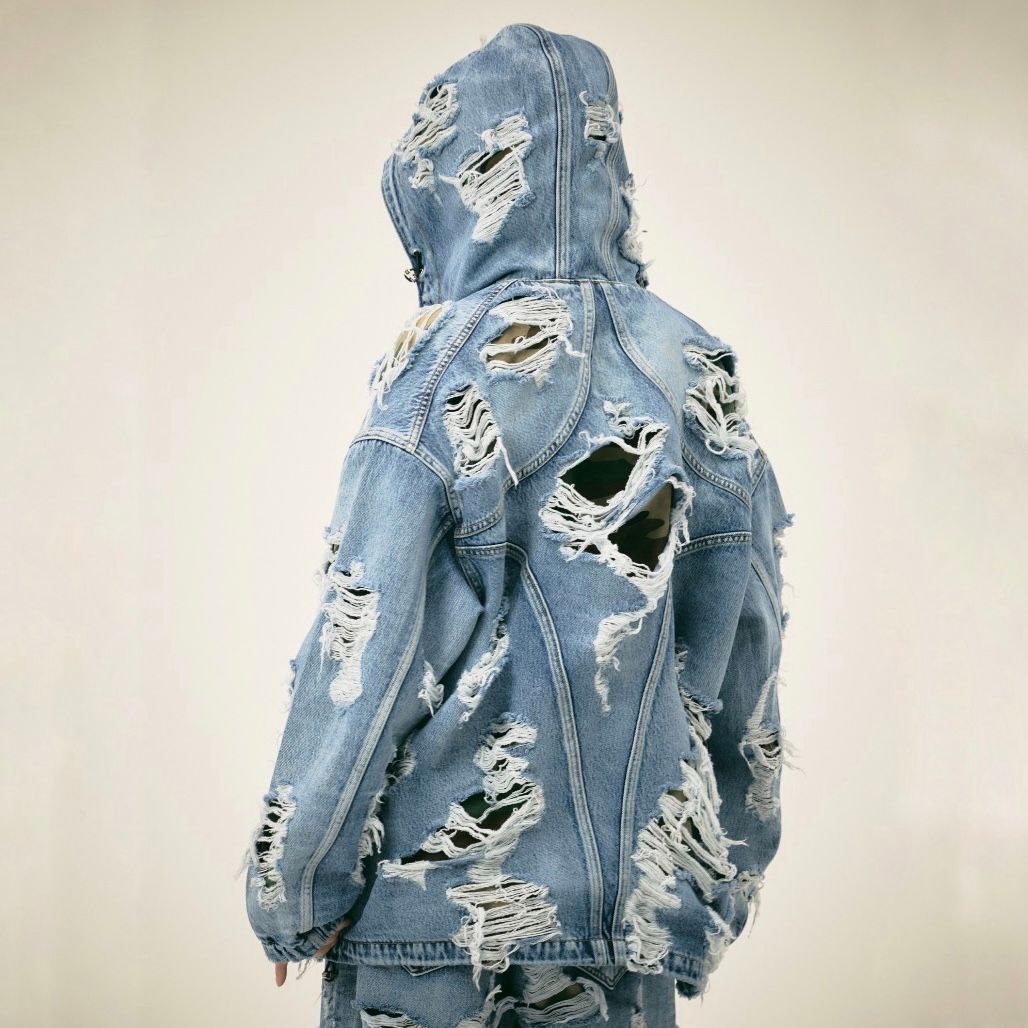 【残り一点】Hell Denim Camo Hooded Zip Up