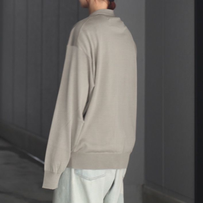 【残り一点】Wool Silk Knit Tucked Cardigan