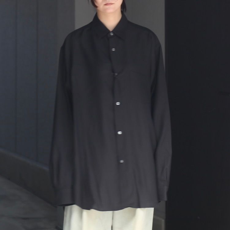 【残りわずか】Wool/Silk Regular Collar Shirt