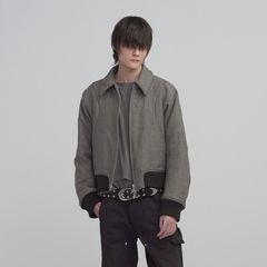 【残り一点】Zip Up Padded Short Bomber Jacket