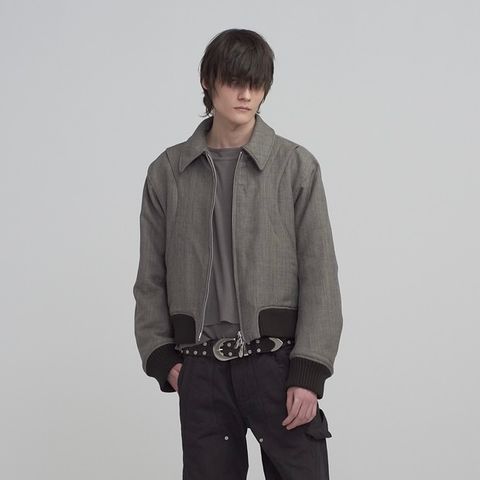 【残り一点】Zip Up Padded Short Bomber Jacket