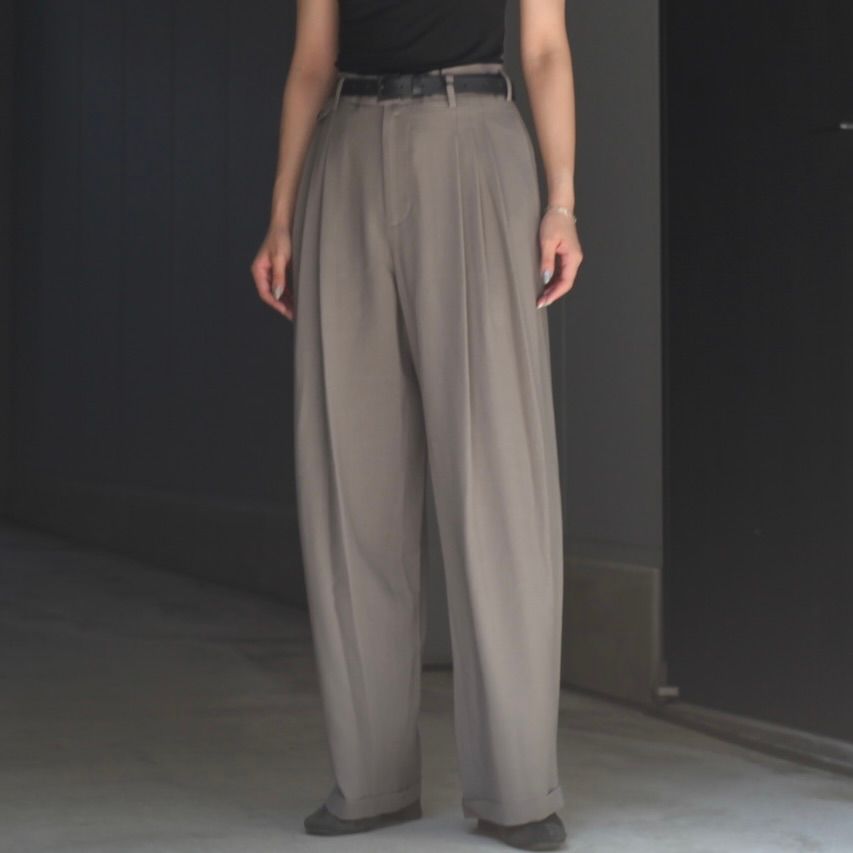 【残り一点】3 Tuck Wool Serge Trousers