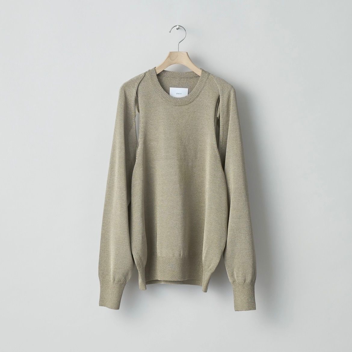ssstein - 【残り一点】Glitter Knit Layered Raglan Crew Neck