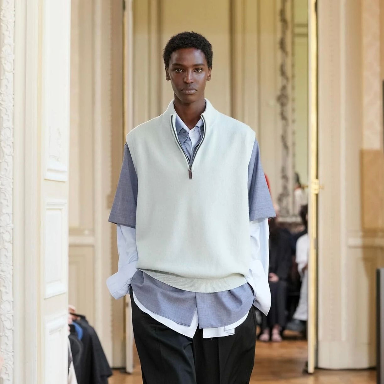 【残り一点】Cotton Silk Oversized Regular Collar Shirt