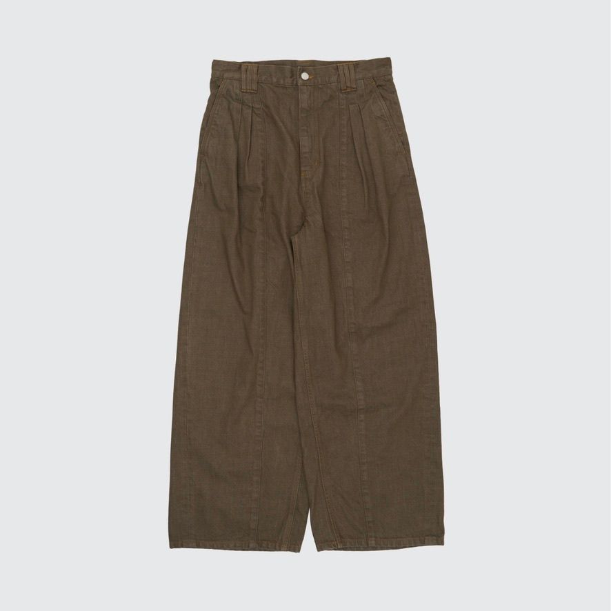 【残り一点】Denim 3pleated Wide-Leg Trousers