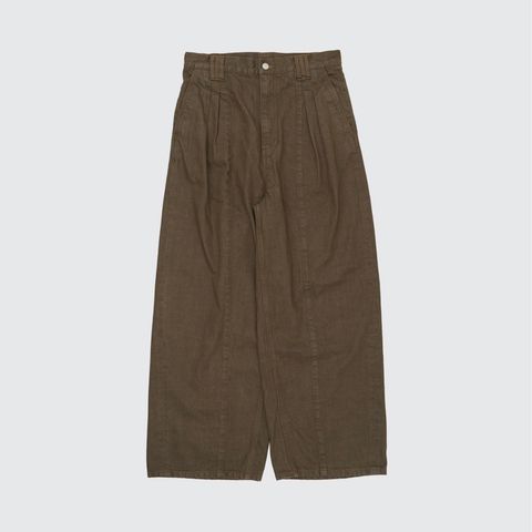【残り一点】Denim 3pleated Wide-Leg Trousers