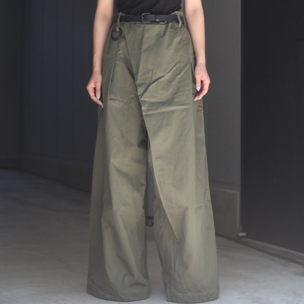 【残り一点】Wrapped Work Trousers With Night-Cut(AGED TWILL)