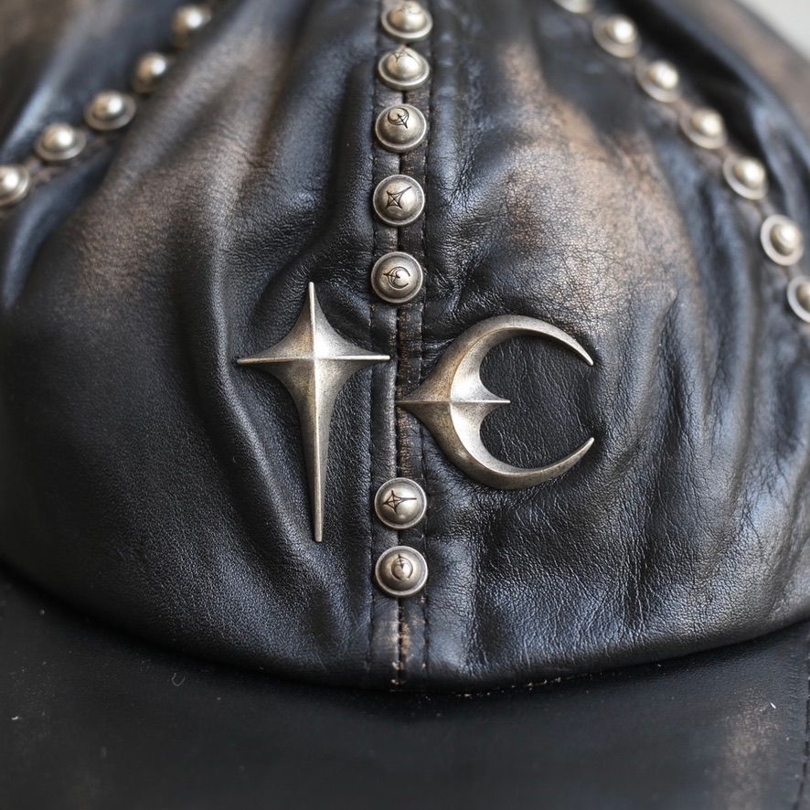 【残りわずか】Studded Washed Leather Cap