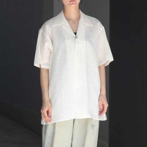 【残り一点】Embroidery Open Collar Shirt