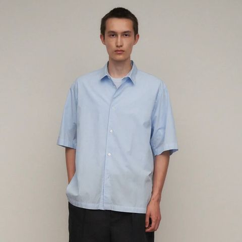【残り一点】Shrink Cotton Lawn Oversized Half Sleeve Shirt
