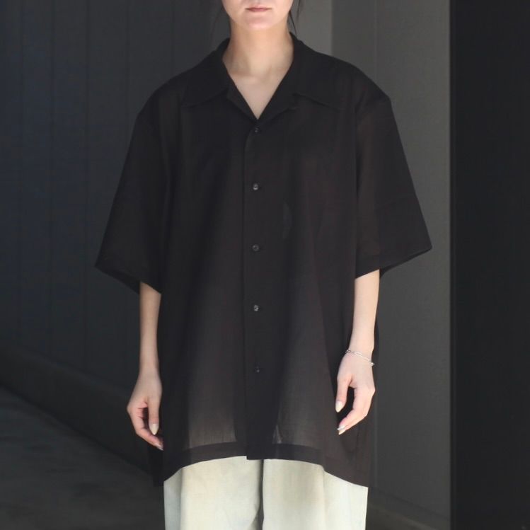 【残り一点】シアーコットンオープンカラーS/Sシャツ