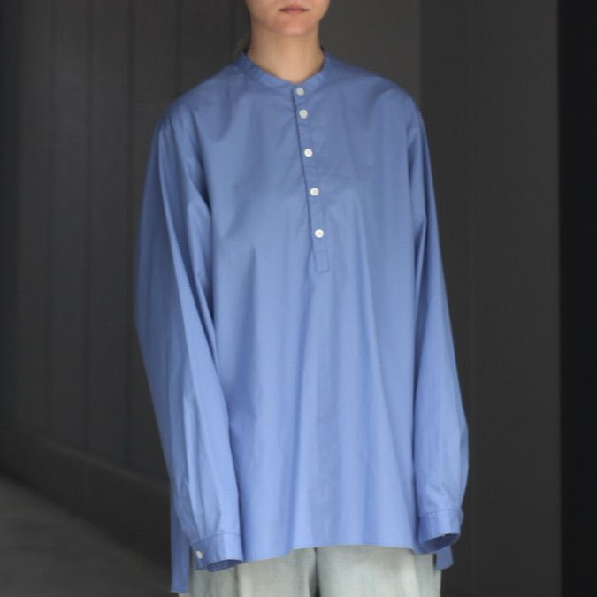 【残りわずか】Suvin Broad Band Collar Shirt - 04 (MEN_M)