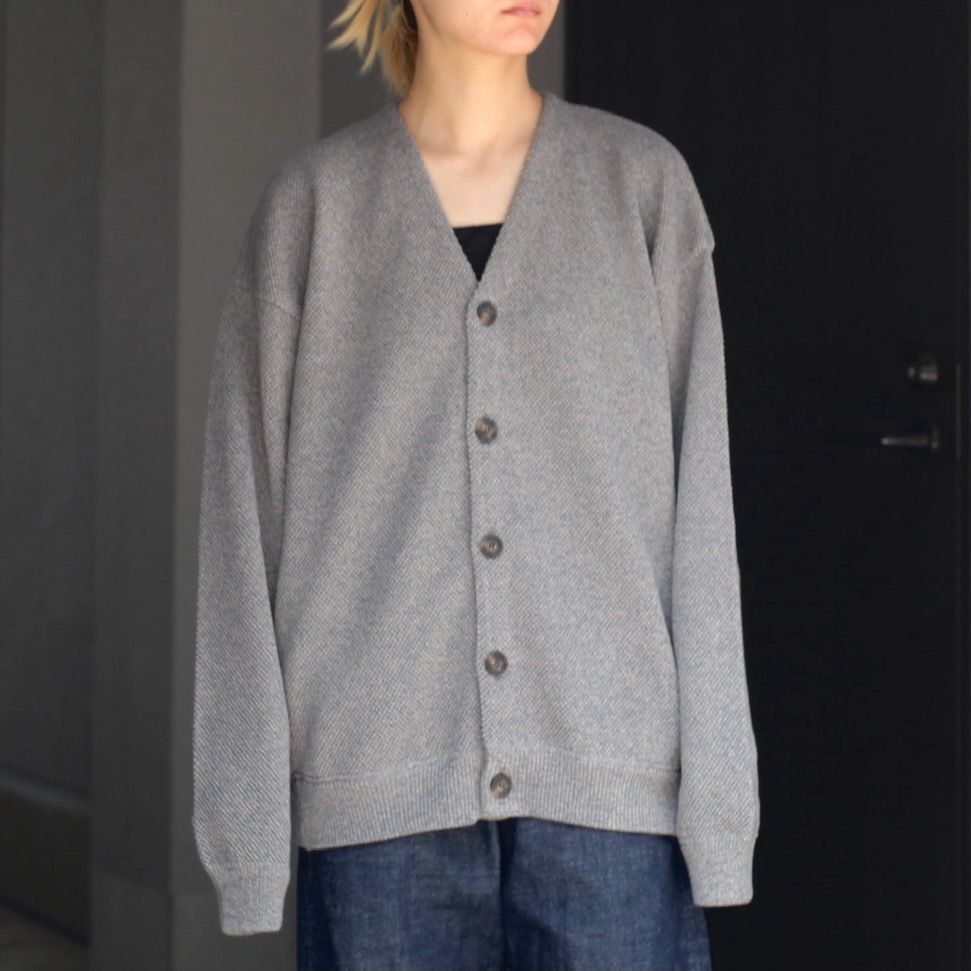 【再販売通知受付可能】Moss Stitch V/N Cardigan