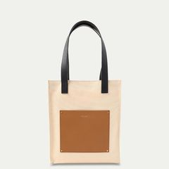 【残りわずか】Leather Pocket Canvas Mini Tote