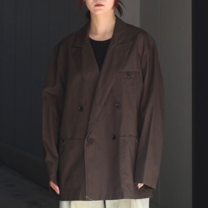 【残り一点】Cotton Gabardine Double Breasted Jacket