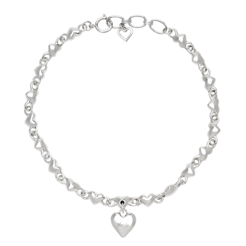 【残りわずか】Heart Dropped Chain Necklace(SILVER)