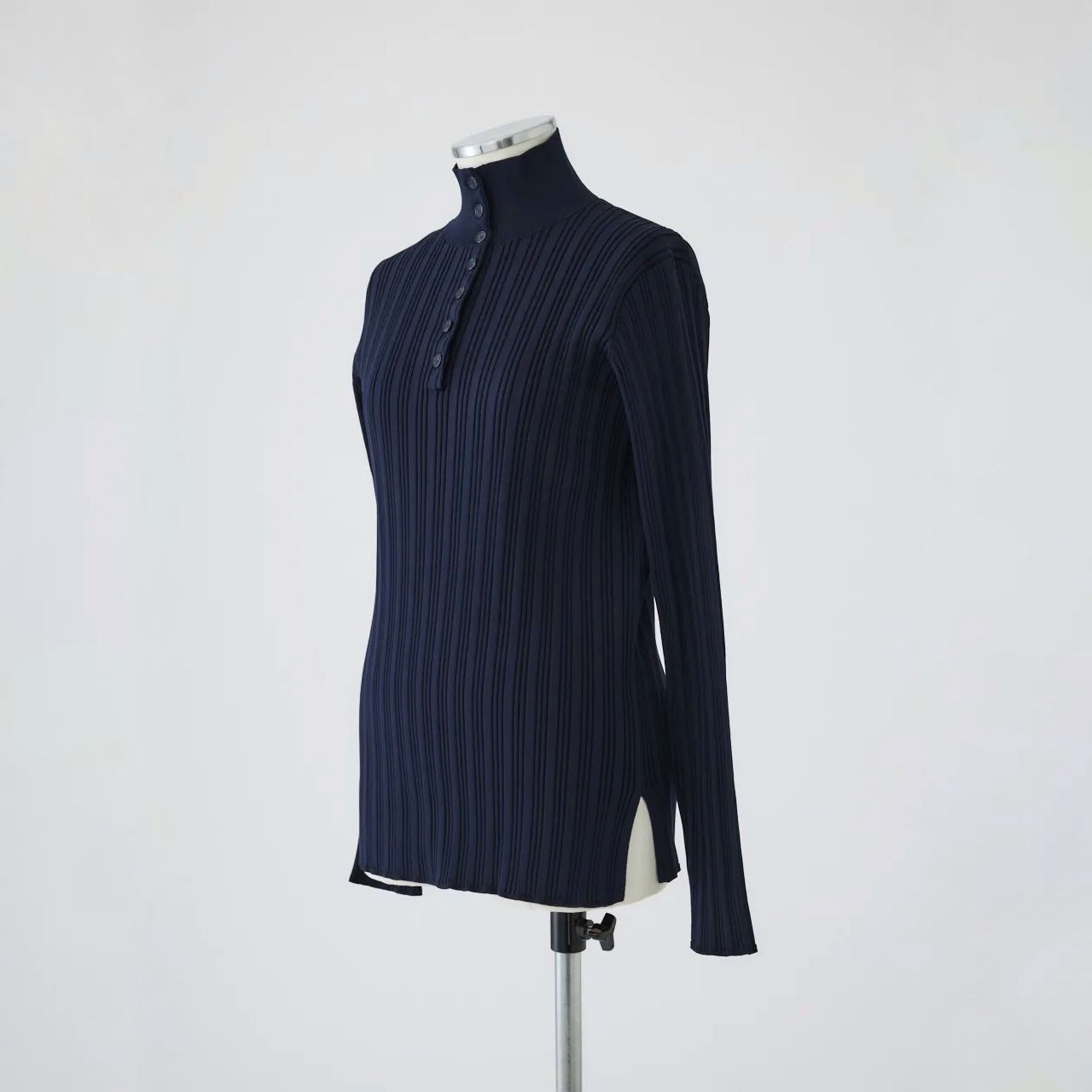 【残り一点】Open Collar Rib Knit Tops