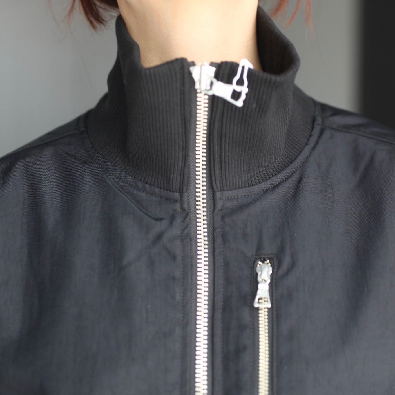 【残り一点】High Collar Bomber Raw Edge