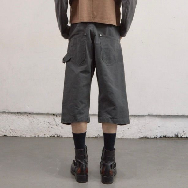 【残り一点】Curved Leg Double Knee Work Short Pants