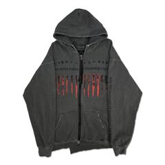 【残り一点】Bootleg Zip Up Hoodie With Damaged(ERROR S)