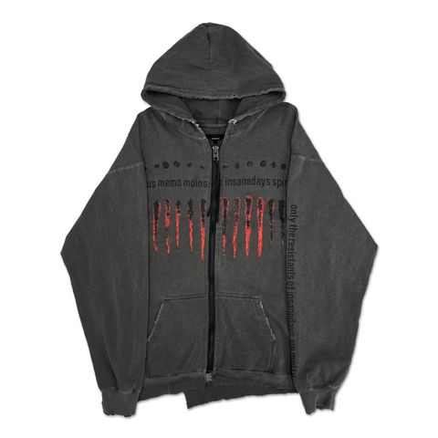 【残り一点】Bootleg Zip Up Hoodie With Damaged(ERROR S)