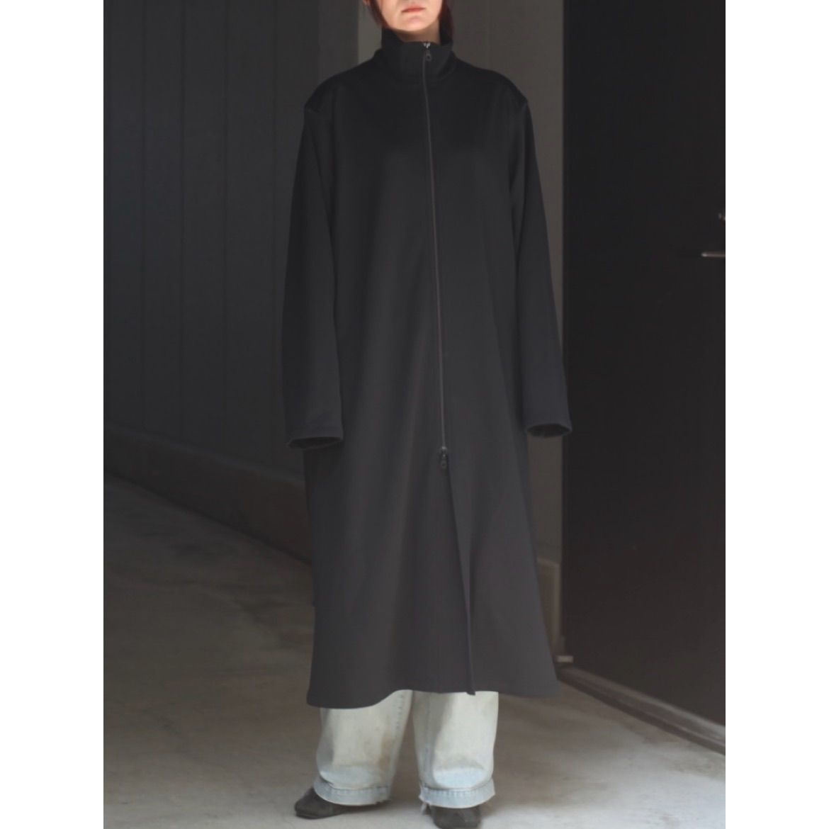 【残り一点】Neck Ribbed Long Blouse