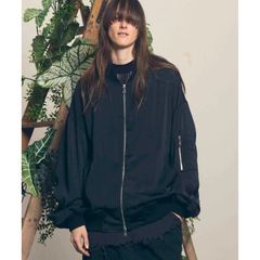 【残り一点】Stretch Satin Prime-Over MA-1 Bomber Jacket