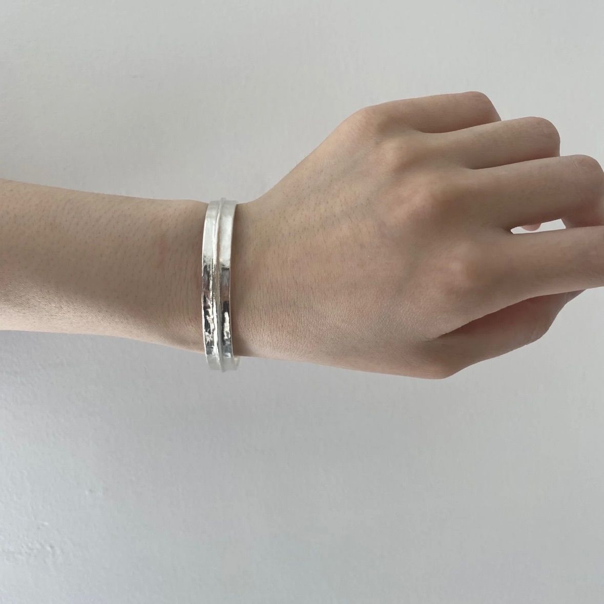 美品 Paso c-b07 #M シルバー バングル アクセサリー