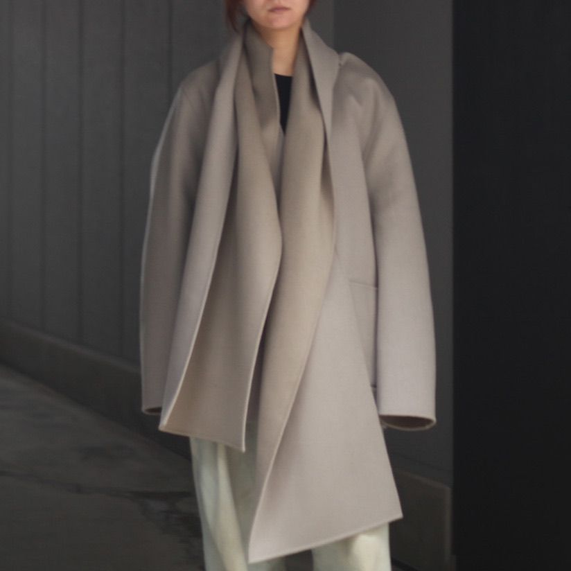 【残りわずか】Wool Cashmere Beaver Reversible Stole Jacket