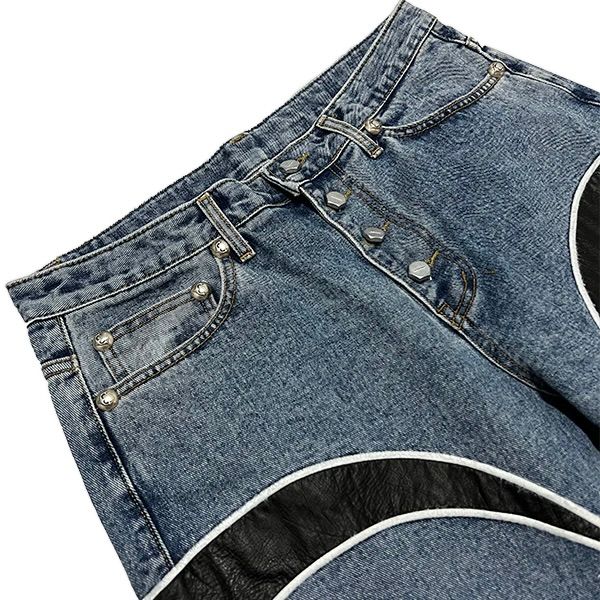 【残り一点】TC Leather Washing Denim Pants