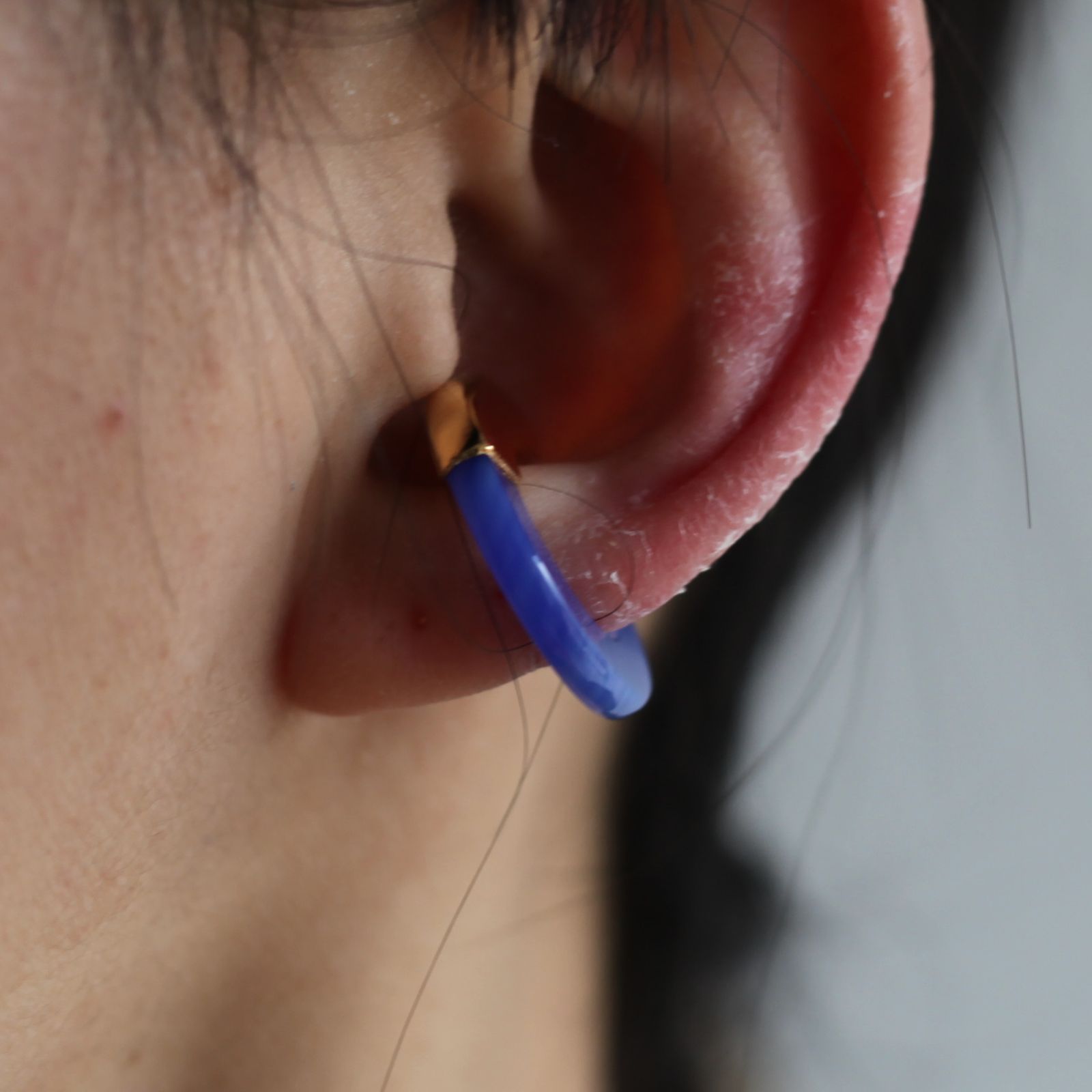 【残り一点】Ukishima Blue Agate Ear Cuff(片耳用）