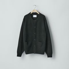 【残り一点】Extra Fine Wool Knit Crew Neck Cardigan