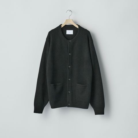 【残り一点】Extra Fine Wool Knit Crew Neck Cardigan