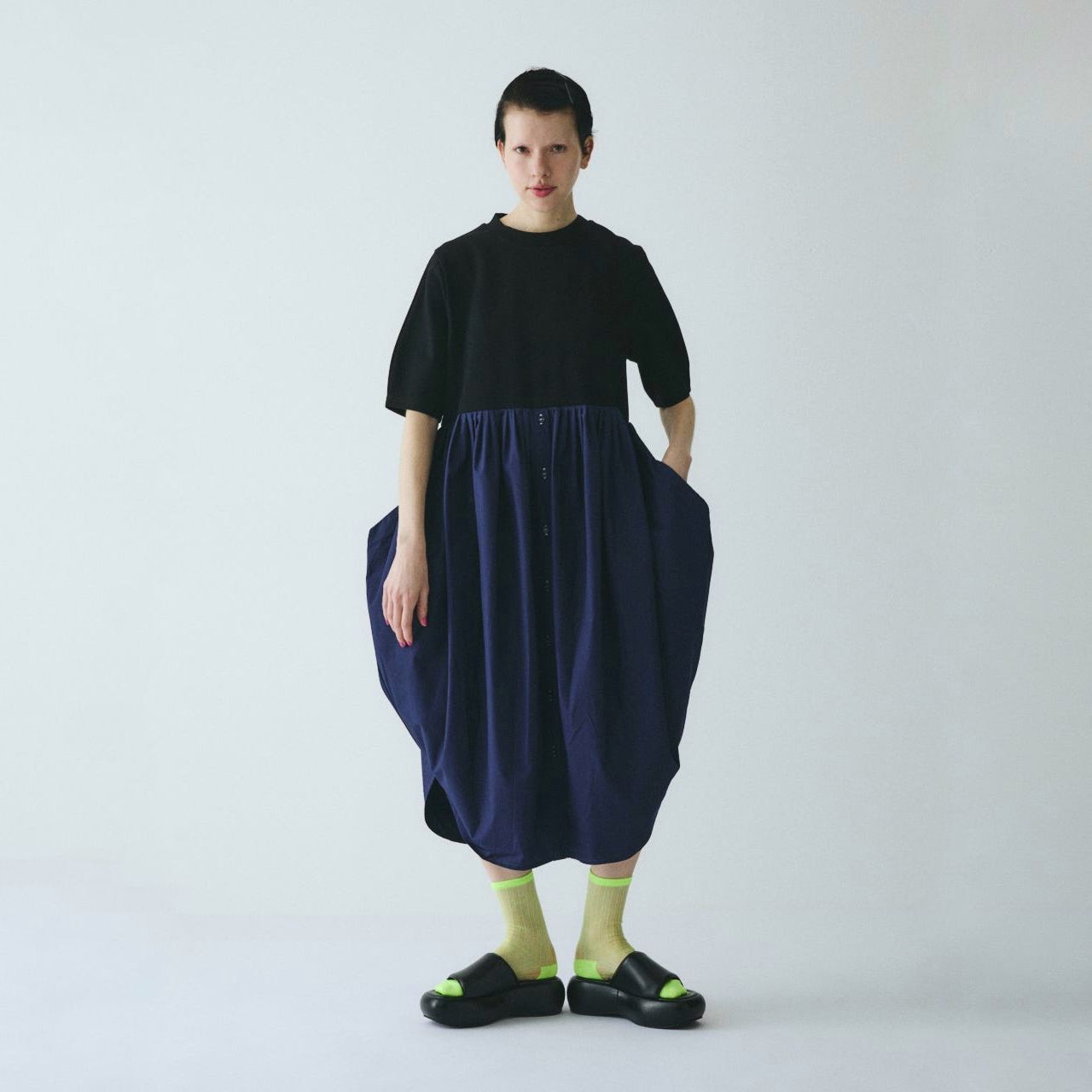 HeRIN.CYE 裏起毛 ウォームスウェット バルーンヘムドッキング HeRIN.CYE | ACRMTSM ONLINE STORE