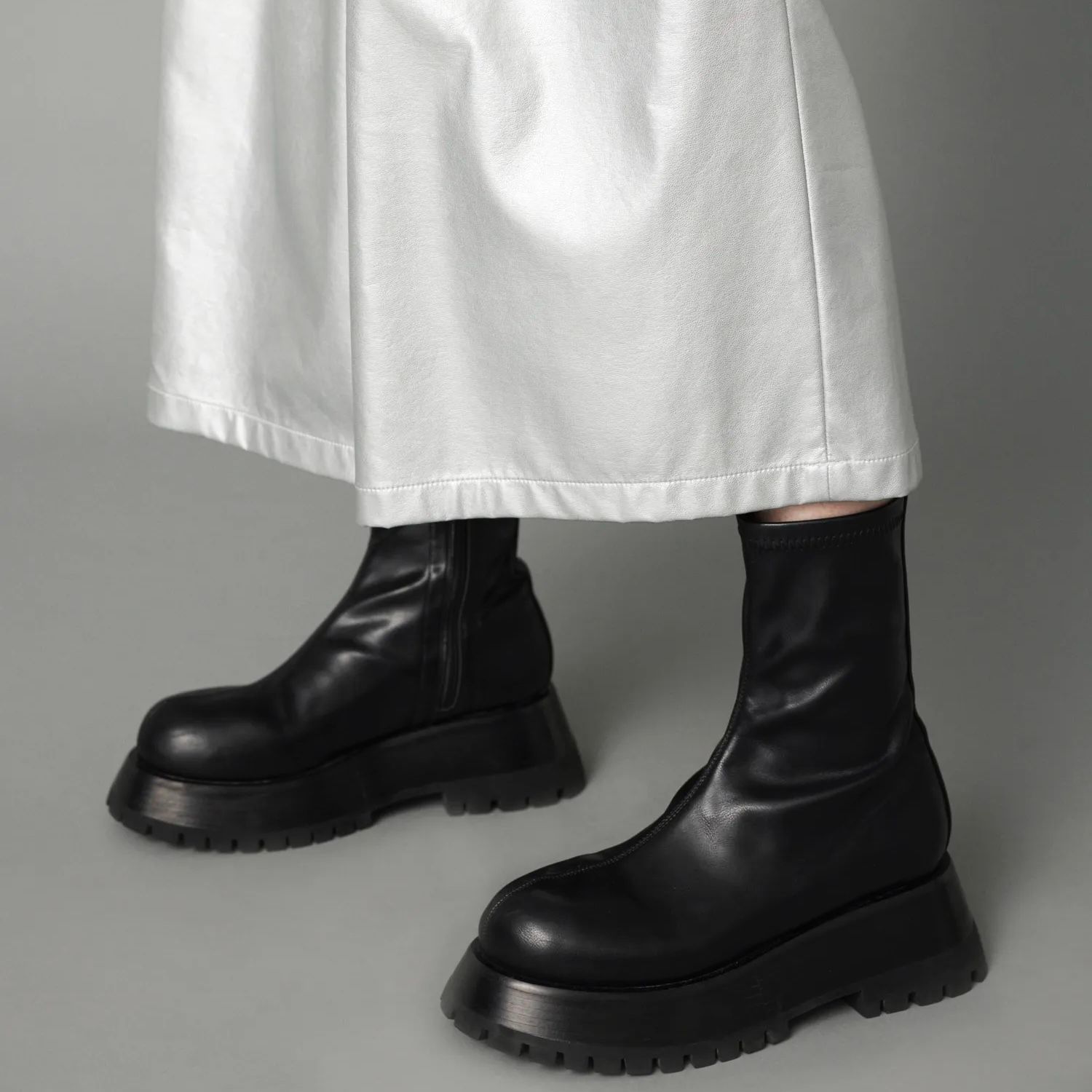 【残り一点】Leather Like Long Dress
