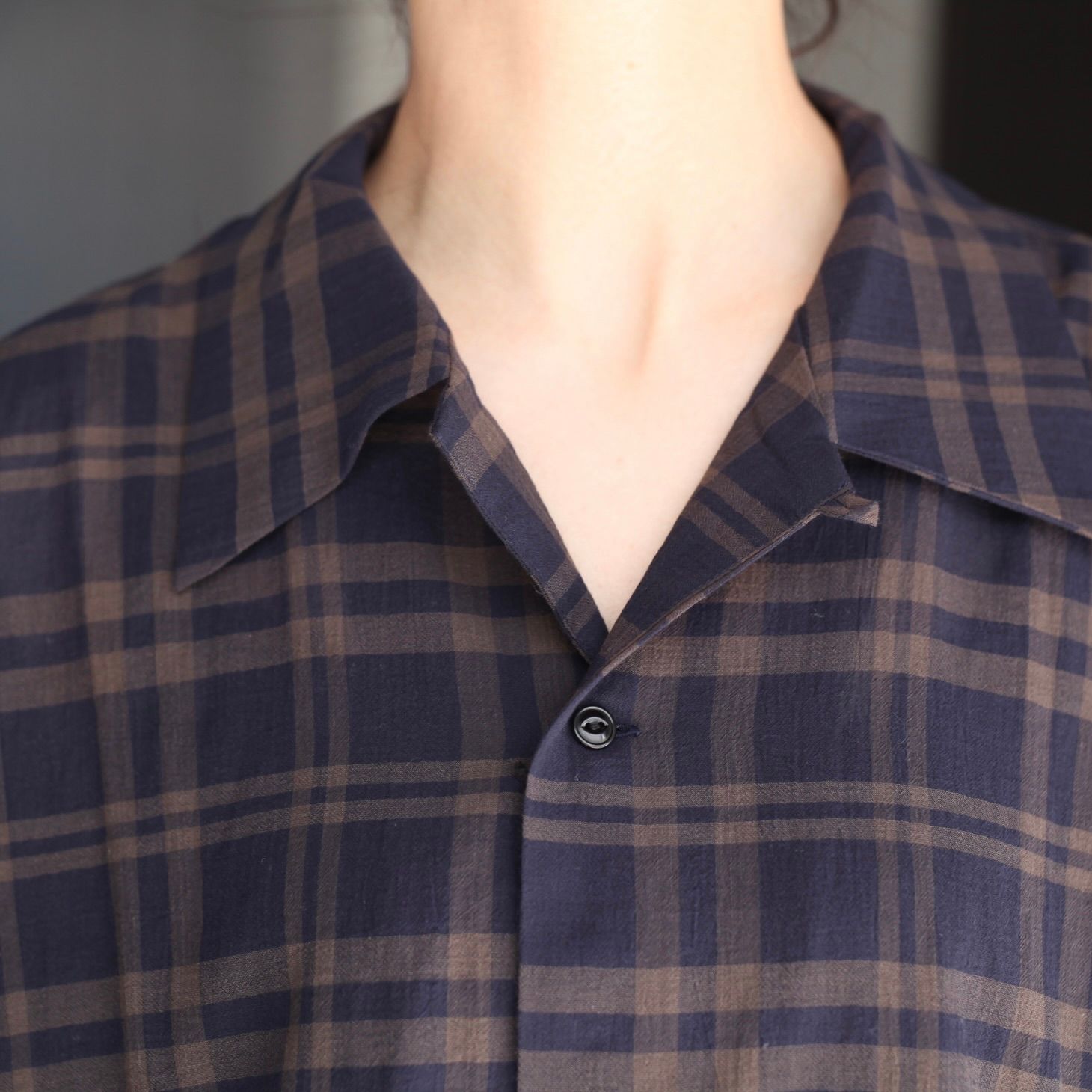 【残り一点】シアーコットンオープンカラーS/Sシャツ