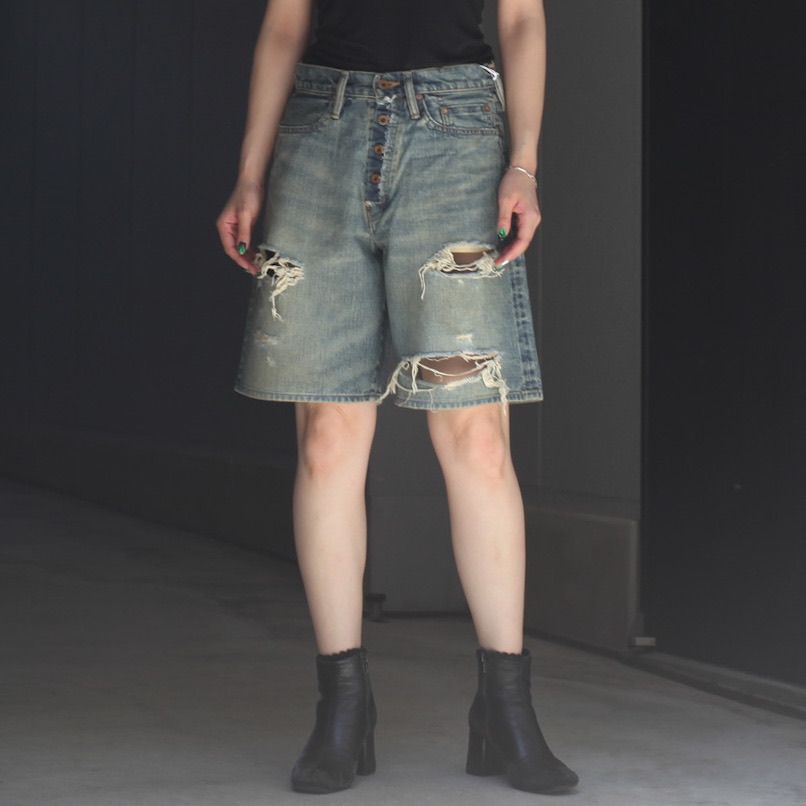 【残り一点】Damaged Modern Denim Pants Shorts