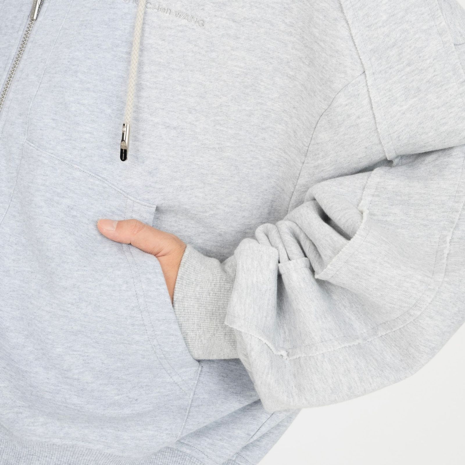 【残り一点】2in1 Zip Hoodie with Check Shirt