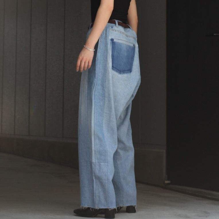 【残り一点】Reconstructed Super Baggy Slacks Denim_3(L)