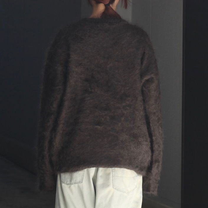 【残り一点】Cashmere Shaggy Knit Crew Neck LS