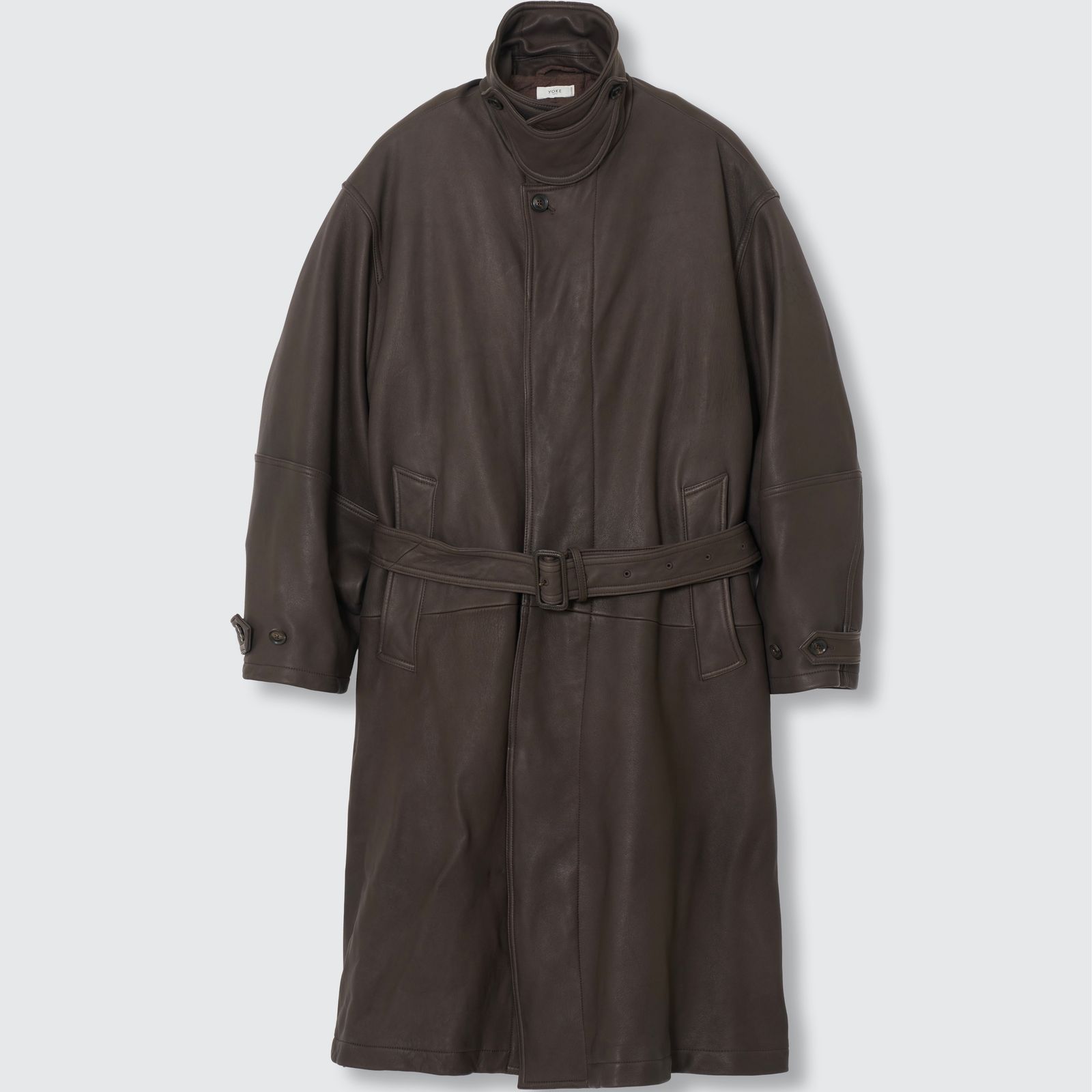 【残り一点】Lamb Leather Balmacaan Coat