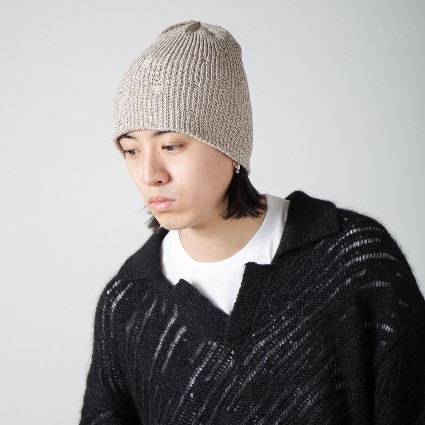 【残り一点】Damage Summer Knit Beanie
