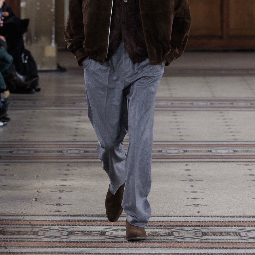 【残り一点】Wool Flannel Straight Trousers