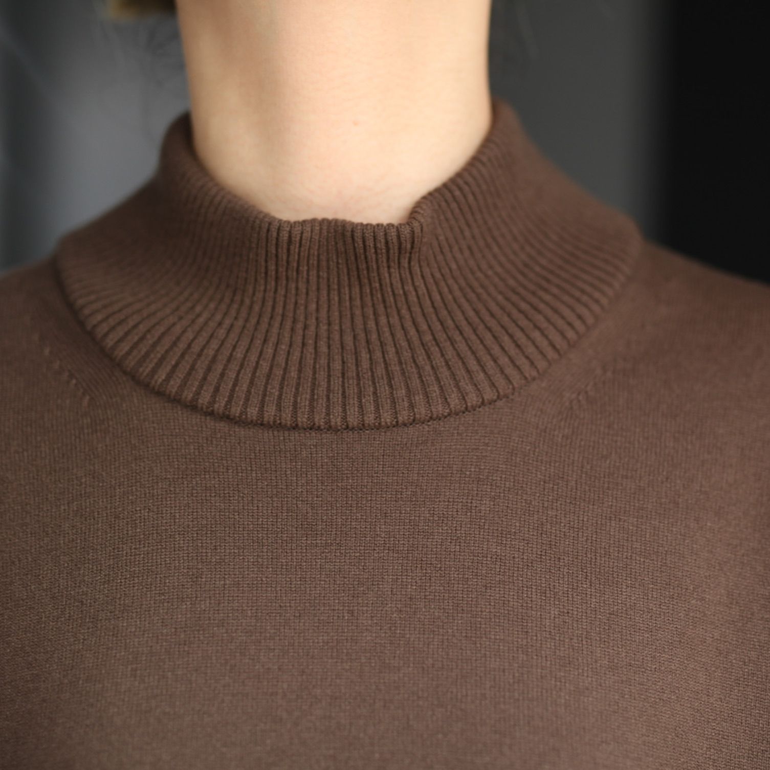 ATON - 【残り一点】Natural Dye Wool High Neck Sweater | ACRMTSM