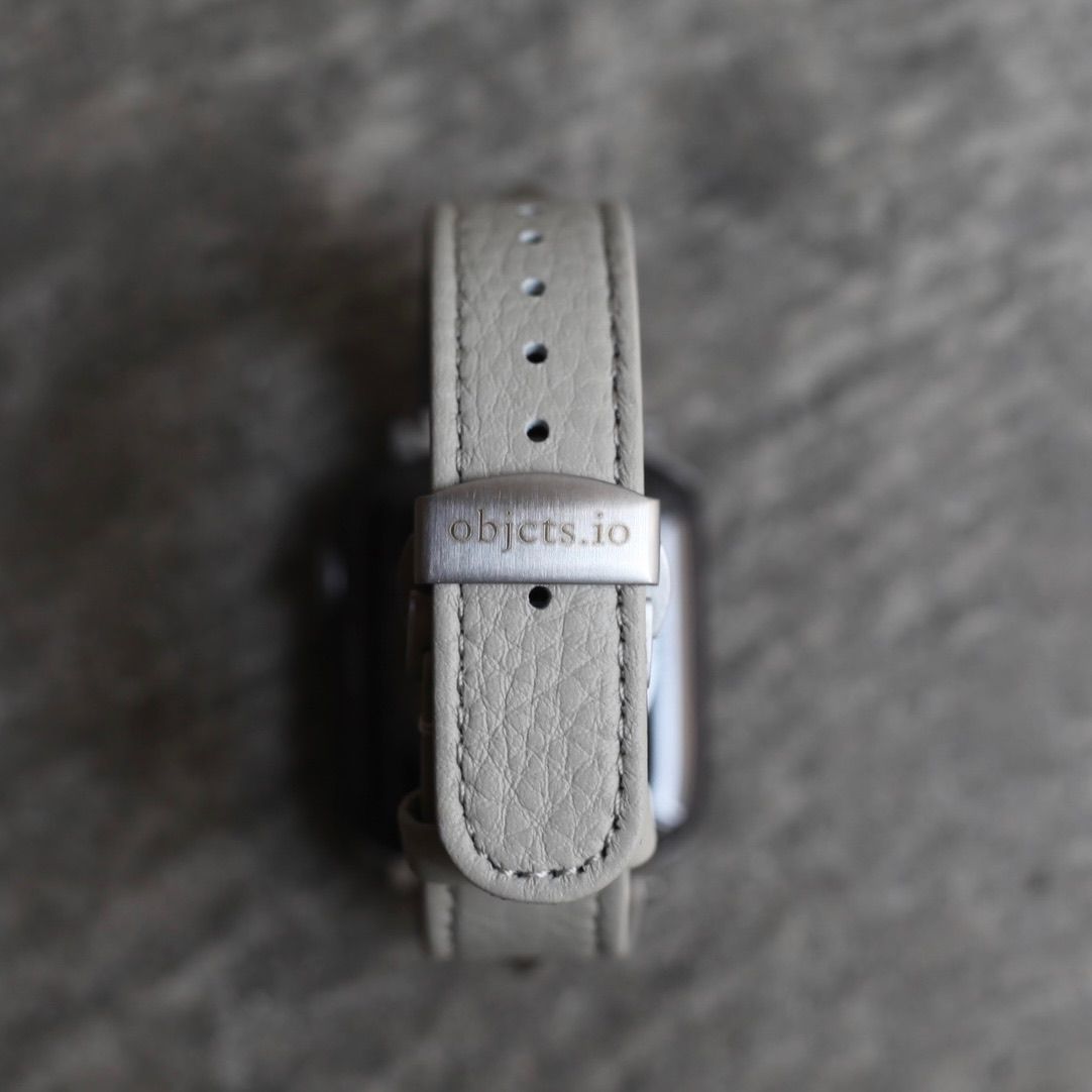 【残り一点】レザーハイブリッドバンドスタッズ for Apple Watch(WHITE BEIGE)
