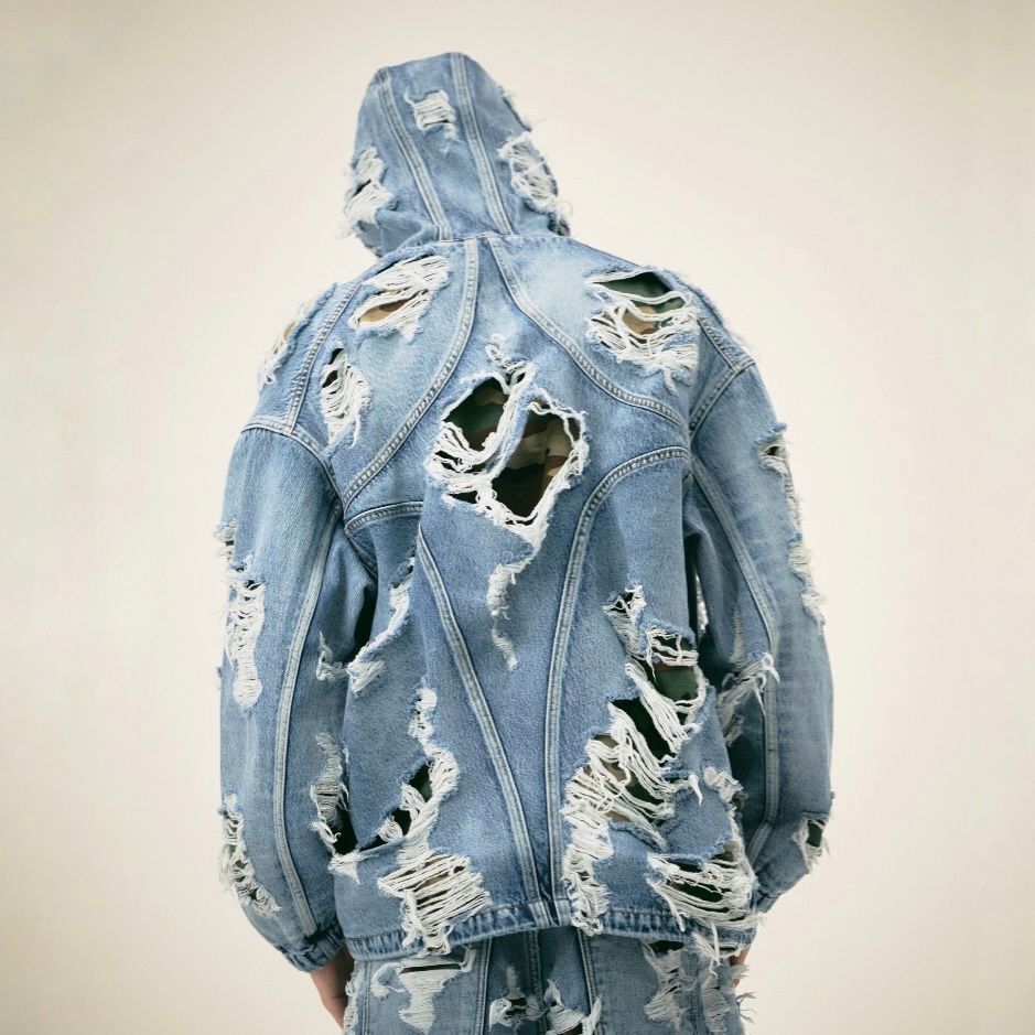 【残り一点】Hell Denim Camo Hooded Zip Up