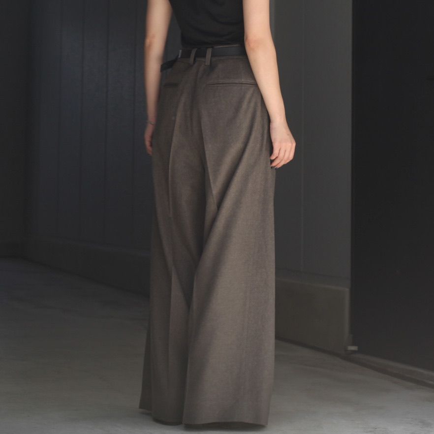【残り一点】Wool Doeskin Extra Wide Trousers